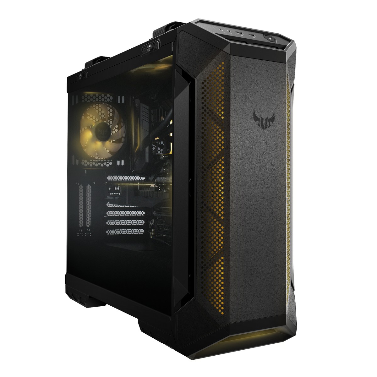 B Grade ASUS TUF Gaming GT501 Midi-Tower Case - Black Tempered Glass