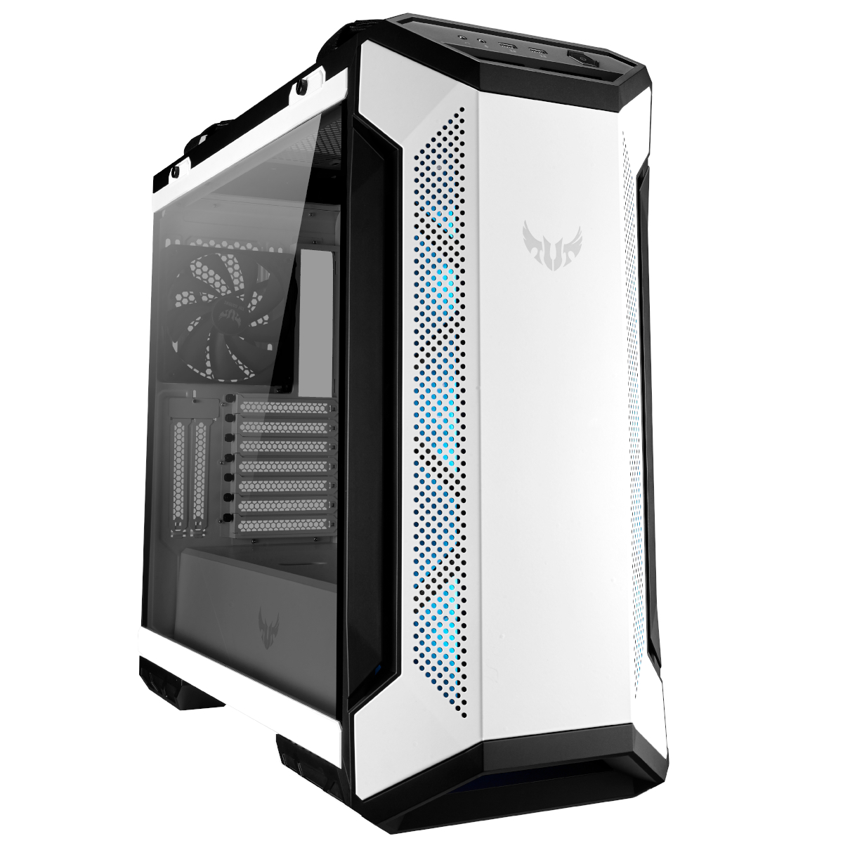 B Grade ASUS TUF Gaming GT501 Midi-Tower Case - White Tempered Glass