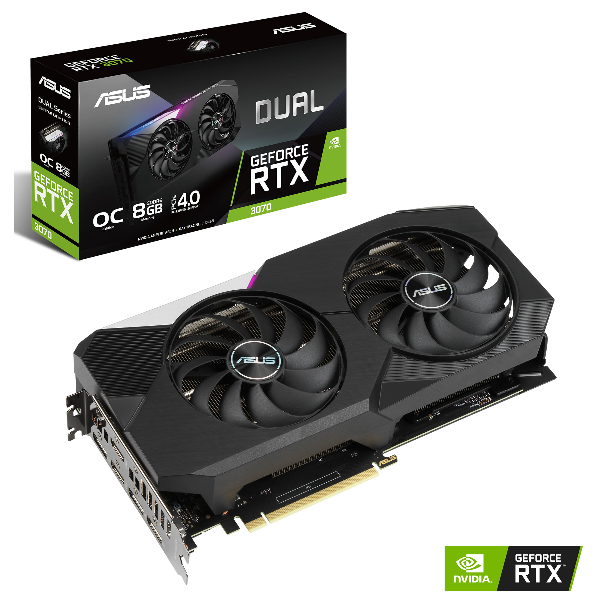 B Grade Asus GeForce RTX 3070 Dual OC V2 LHR 8GB GDDR6 PCI-Express Graphics Card