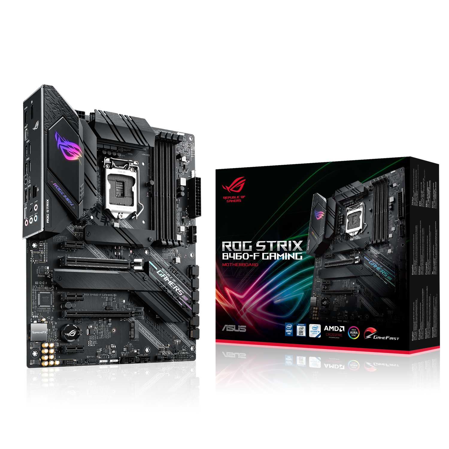 B Grade Asus ROG STRIX B460-F GAMING (Socket LGA 1200) DDR4 ATX Motherboard