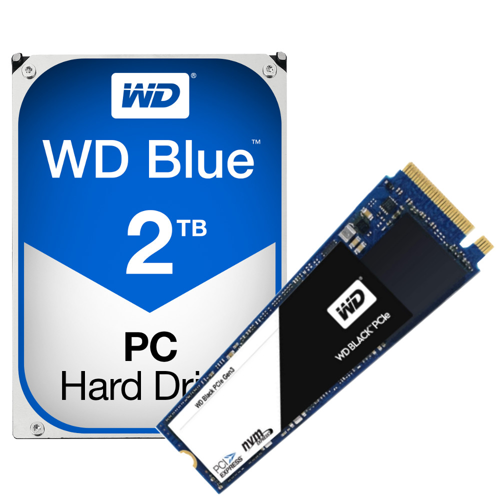 WD - WD Black SN770 1TB M.2 SSD  2TB Blue HDD Bundle