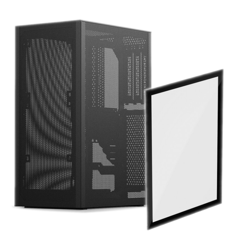 Ssupd - Ssupd Meshlicious Mini ITX Case - Full Mesh - Black - PCIE 4.0 with TG Side