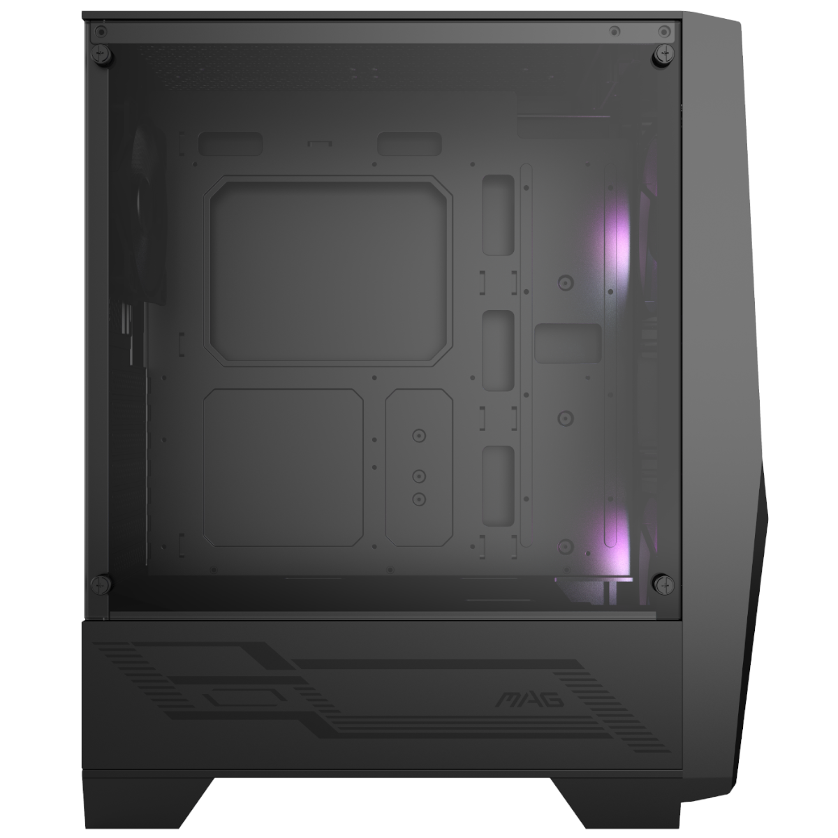 MSI - MSI MAG FORGE 100R Mid-Tower ARGB Gaming Case - Black Tempered Glass