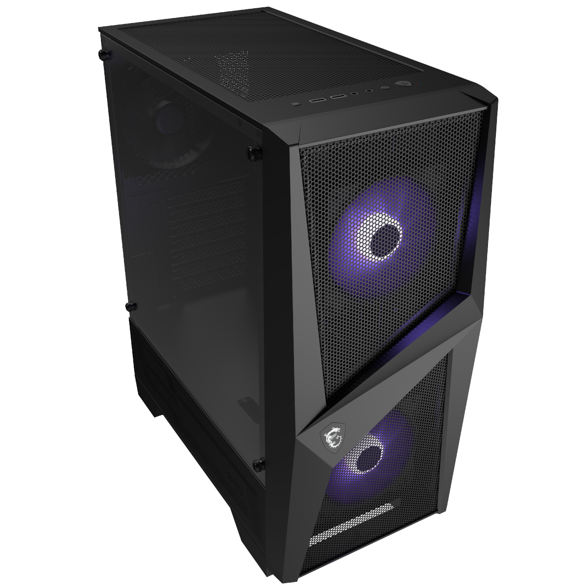 MSI MAG Forge 100R Mid Tower ATX PC Case/Chassis Mystic Light ...