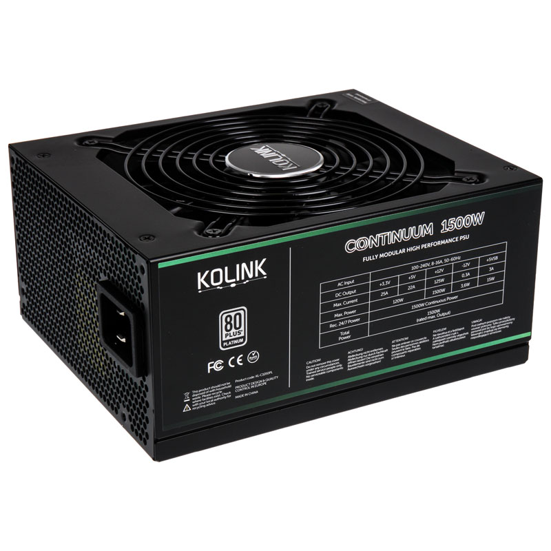 Kolink - Kolink Continuum 1500W 80 Plus Platinum Modular Power Supply