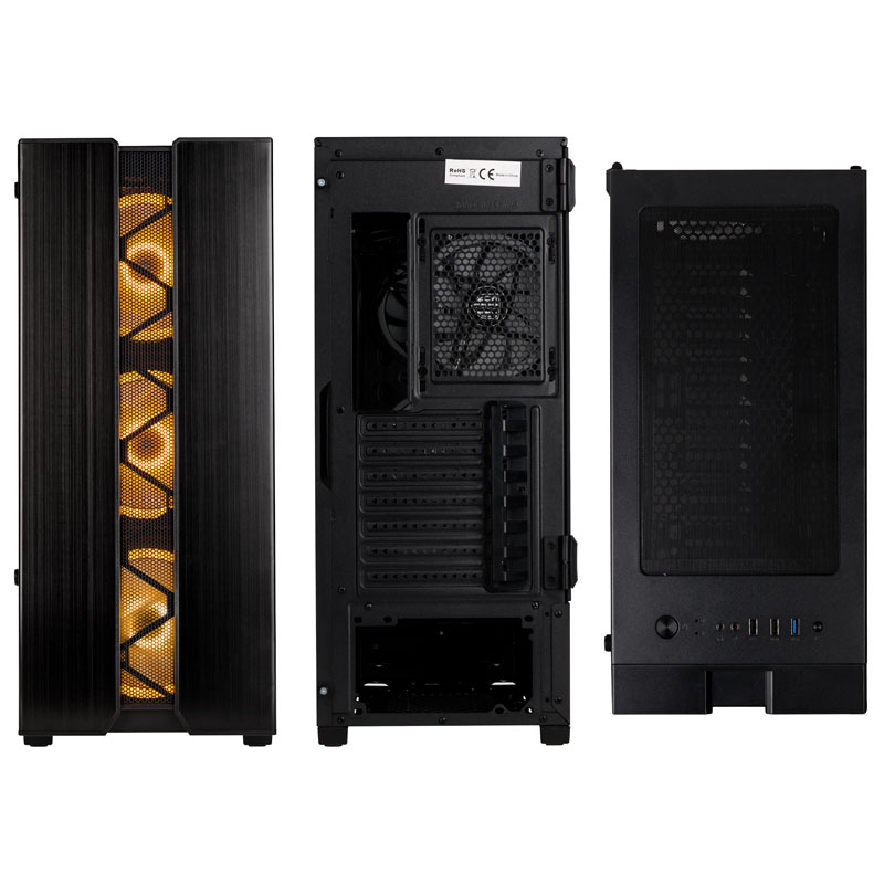 Kolink - Kolink Phalanx Midi Tower RGB Gaming Case - Black