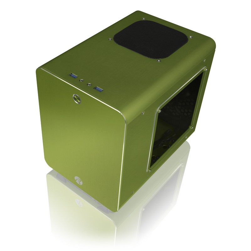 Raijintek Metis Plus Aluminium Mini-ITX Case - Green Window