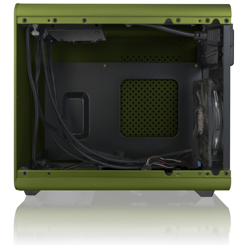 Raijintek - Raijintek Metis Plus Aluminium Mini-ITX Case - Green Window