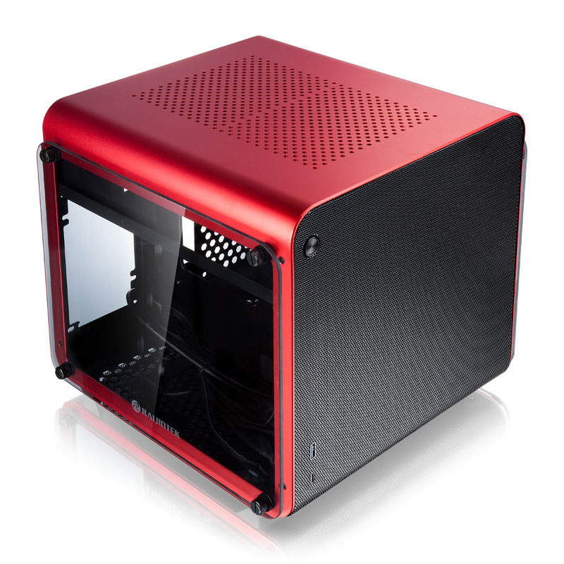 mini itx case red