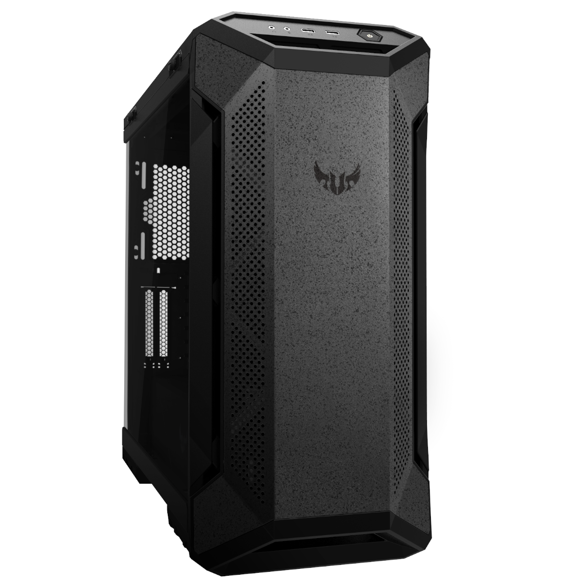 Asus - ASUS TUF Gaming GT501VC Midi-Tower Case - Black Tempered Glass