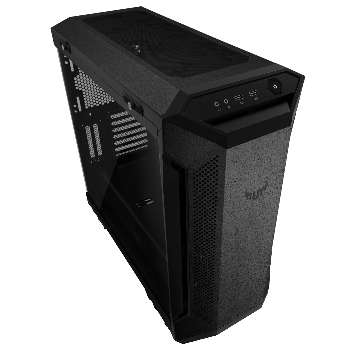 Asus - ASUS TUF Gaming GT501VC Midi-Tower Case - Black Tempered Glass