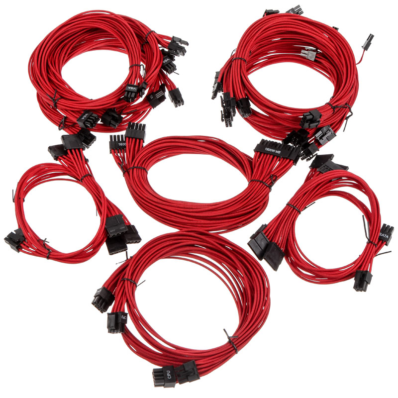 Super Flower - Super Flower Sleeve Cable Kit Pro - Red