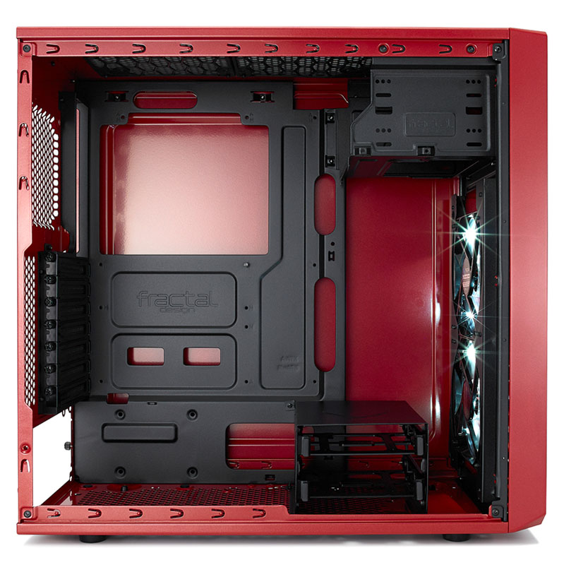Fractal Design - Fractal Design Focus G Midi Tower Case - Red Window