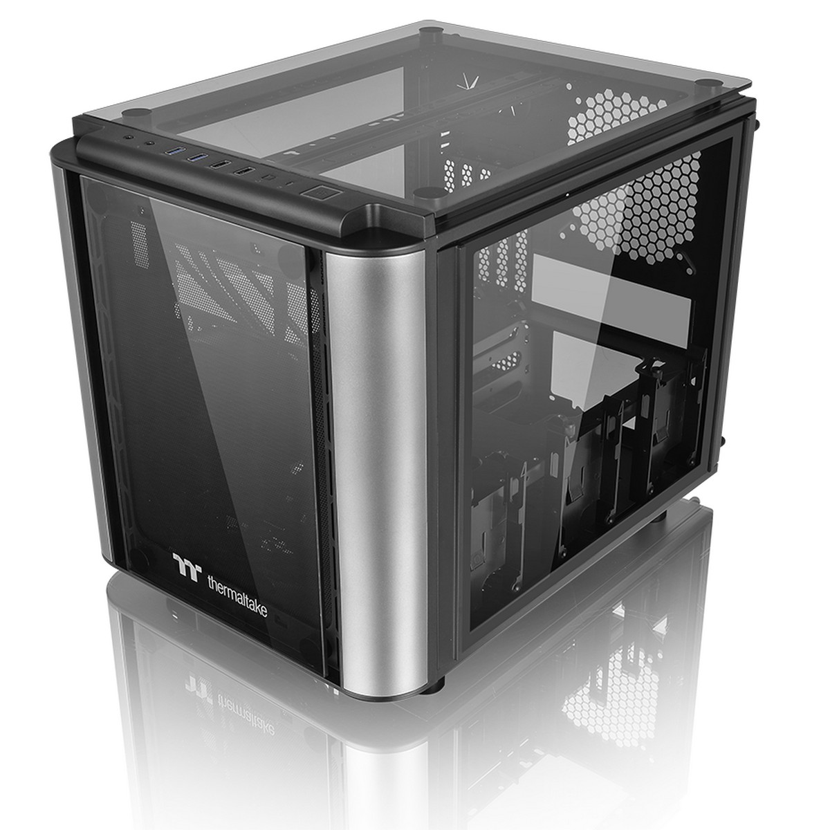 Thermaltake - Thermaltake Level 20VT Micro-ATX Cube Case - Black