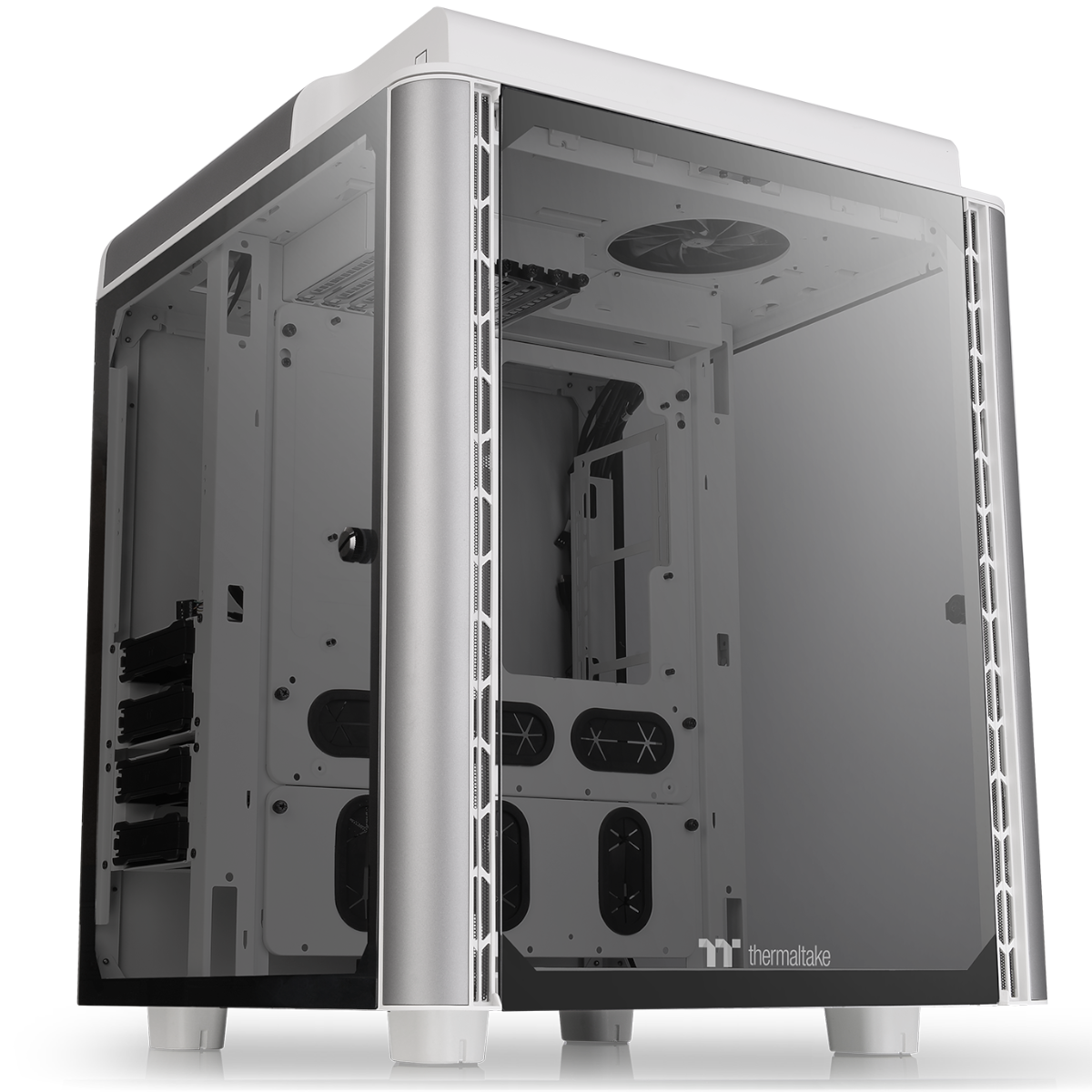 Thermaltake - Thermaltake Level 20 HT Snow Edition Full Tower Gaming Case - White Tempere