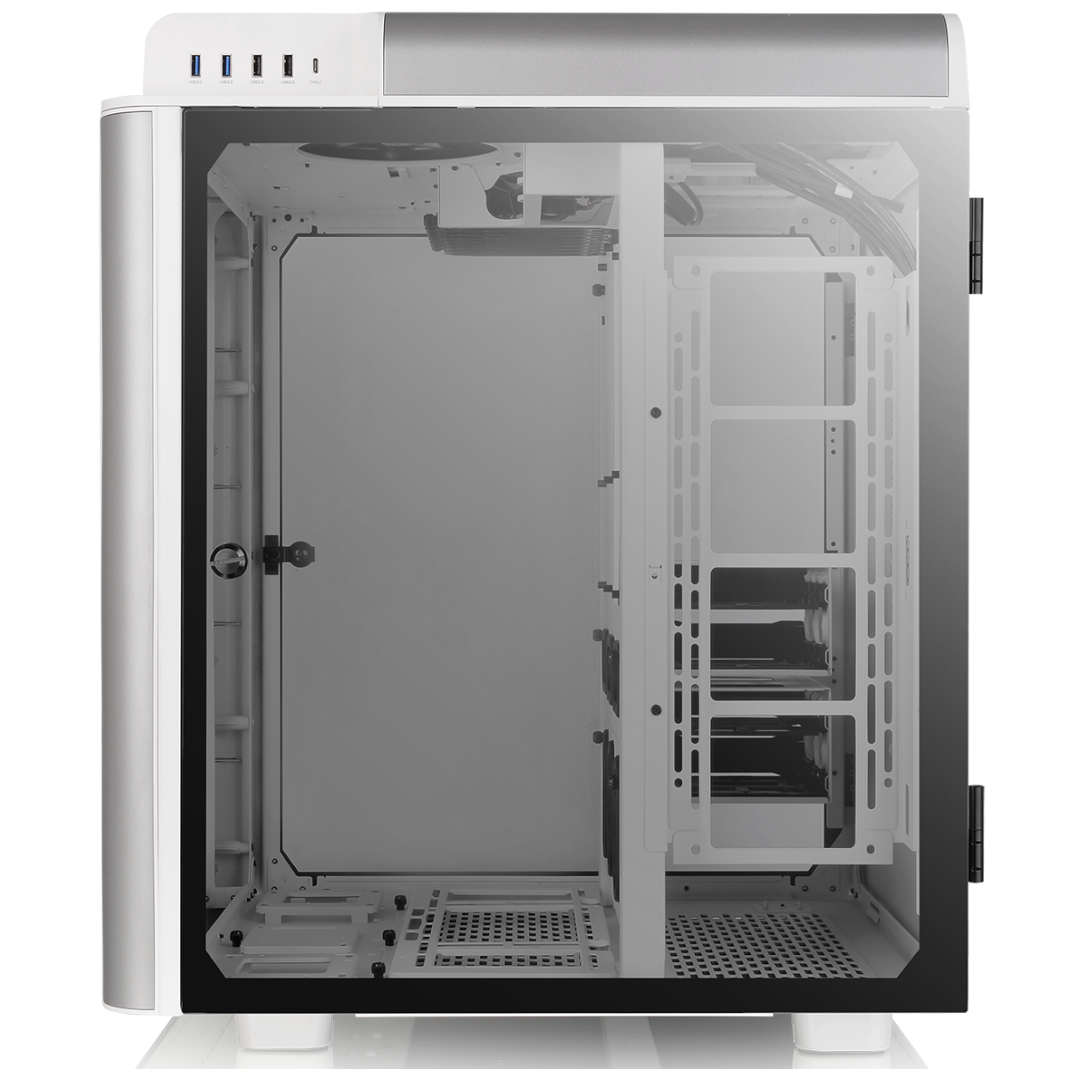 Thermaltake - Thermaltake Level 20 HT Snow Edition Full Tower Gaming Case - White Tempere