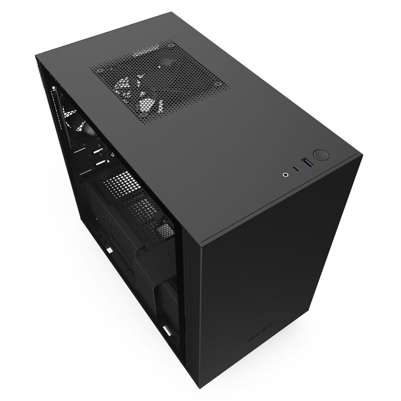 NZXT - NZXT H210 Mini-ITX Gaming Case - Black Tempered Glass
