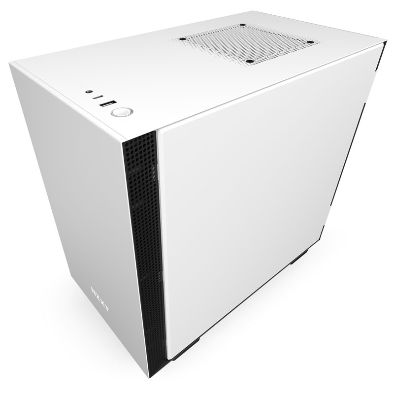 NZXT - NZXT H210 Mini-ITX Gaming Case - White Tempered Glass