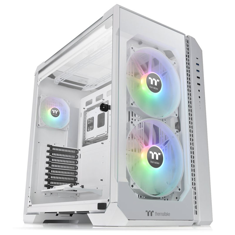 Thermaltake View 51 ARGB Mid-Tower Case - White Tempered Glass