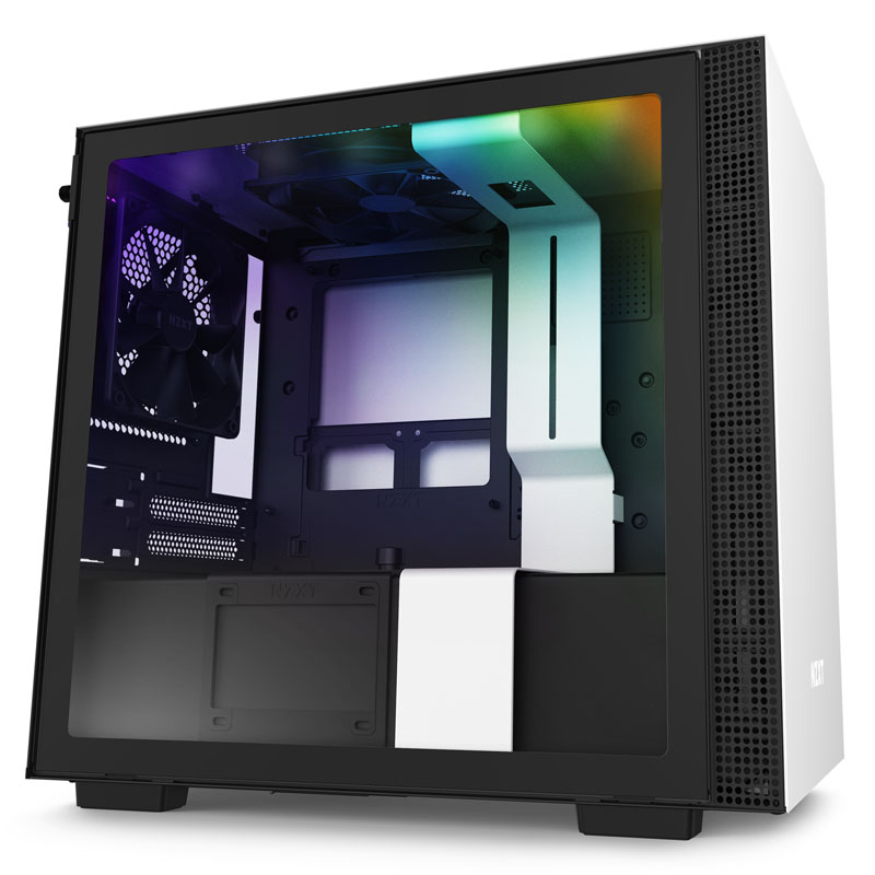 NZXT H210i Mini-ITX RGB Gaming Case - White Tempered Glass