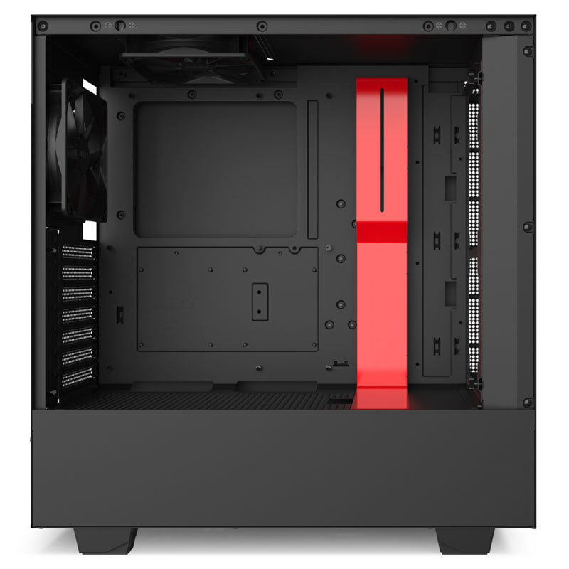 NZXT - NZXT H510 Midi Tower Gaming Case - Black/Red Tempered Glass