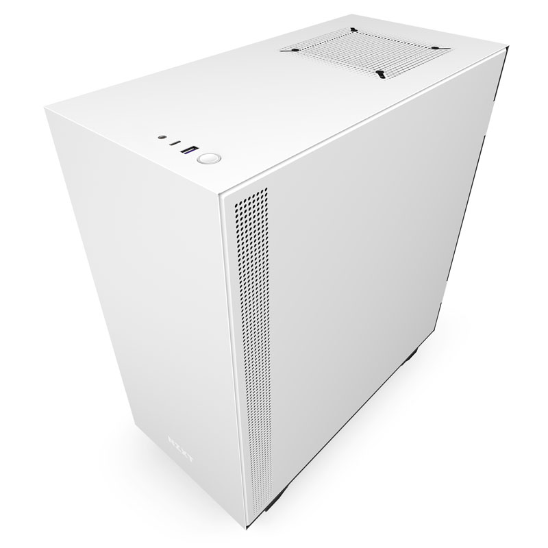 NZXT - NZXT H510 Midi Tower Gaming Case - White Tempered Glass