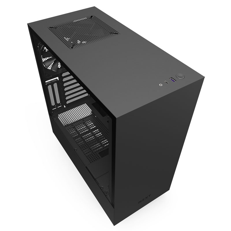NZXT - NZXT H510i Midi Tower RGB Gaming Case - Black Tempered Glass