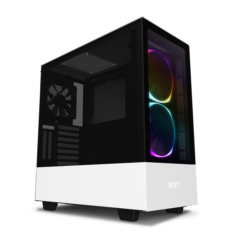 NZXT H510 Elite Midi Tower RGB Gaming Case - White Tempered Glass