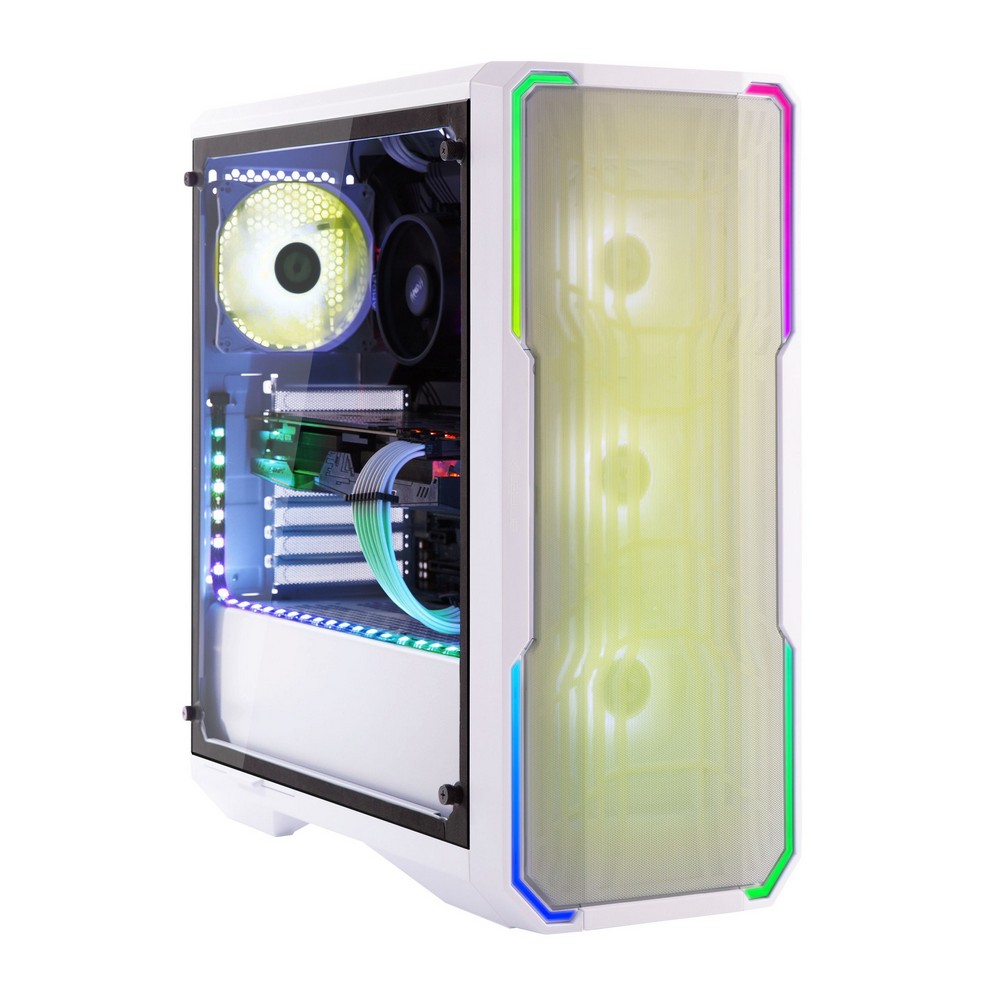 BitFenix - BitFenix Enso Mesh TG 4ARGB Mid-Tower Tempered Glass Gaming PC Case - White