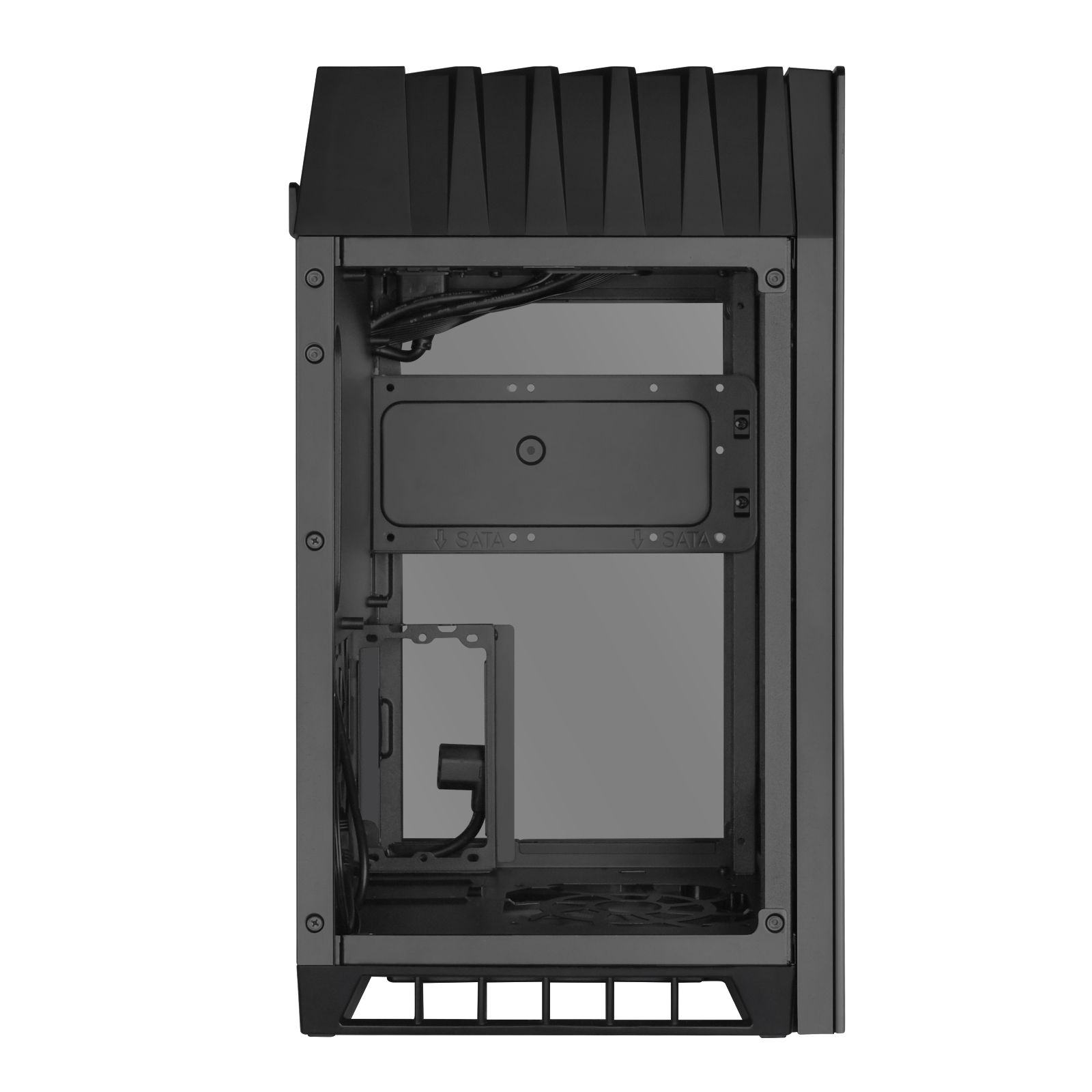 SilverStone - Silverstone Lucid LD03 Mini ITX Case - Black Tempered Glass