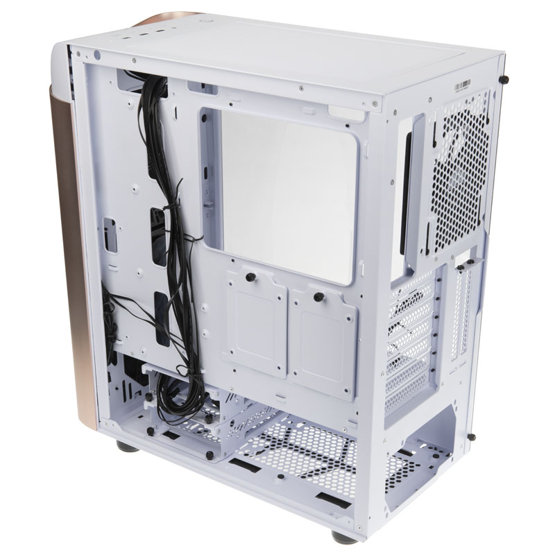 SilverStone - Silverstone Seta A1 ATX Mid-Tower - White  Rose Gold Tempered Glass