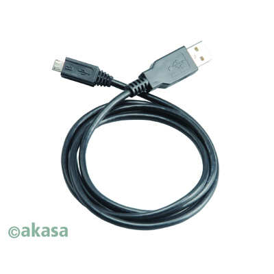 Akasa USB 2.0 cable with type A male to micro-B male connector 100cm  (AK-C