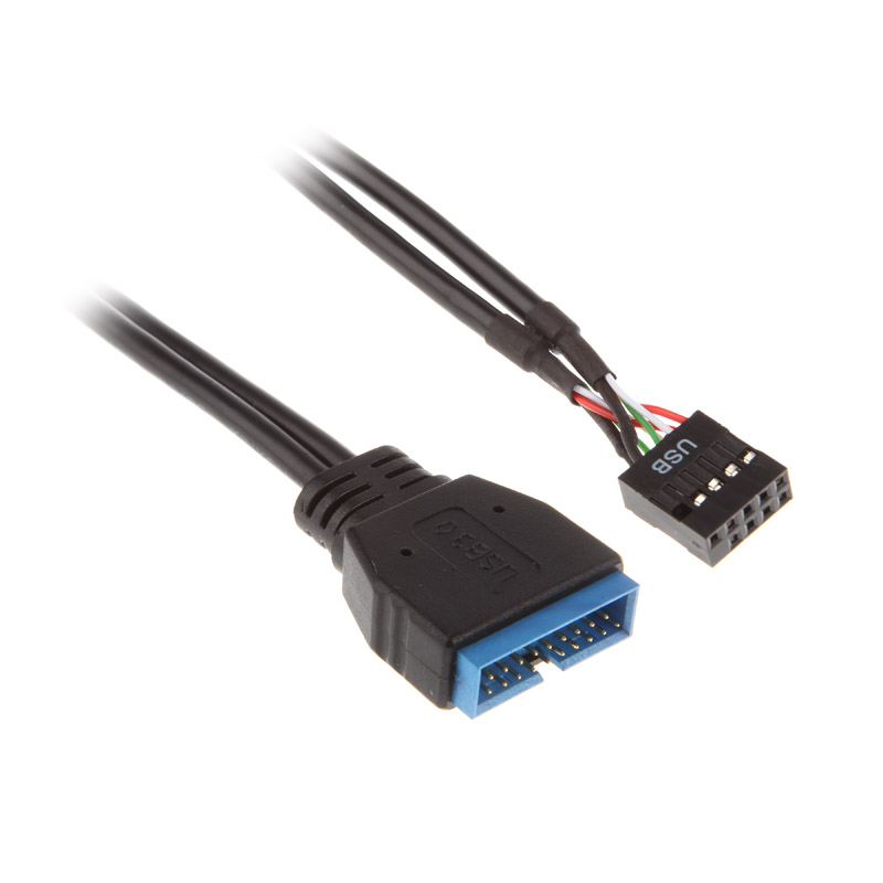 Akasa Internal USB 3.0 Male to USB 2.0 Female Adapter Cable