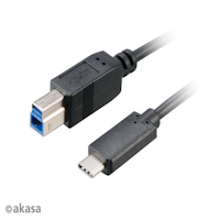 Photos - Other for Computer Akasa USB 3.1 Type C - Type B cable 100cm SuperSpeed 10Gbps data tra 