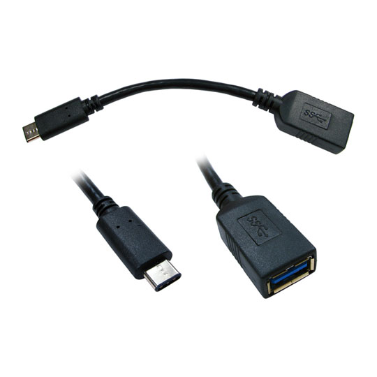 Overclockers UK - OcUK Value 15cm  USB 3.1 type C Male to type A Female Cable (USB3C-951)