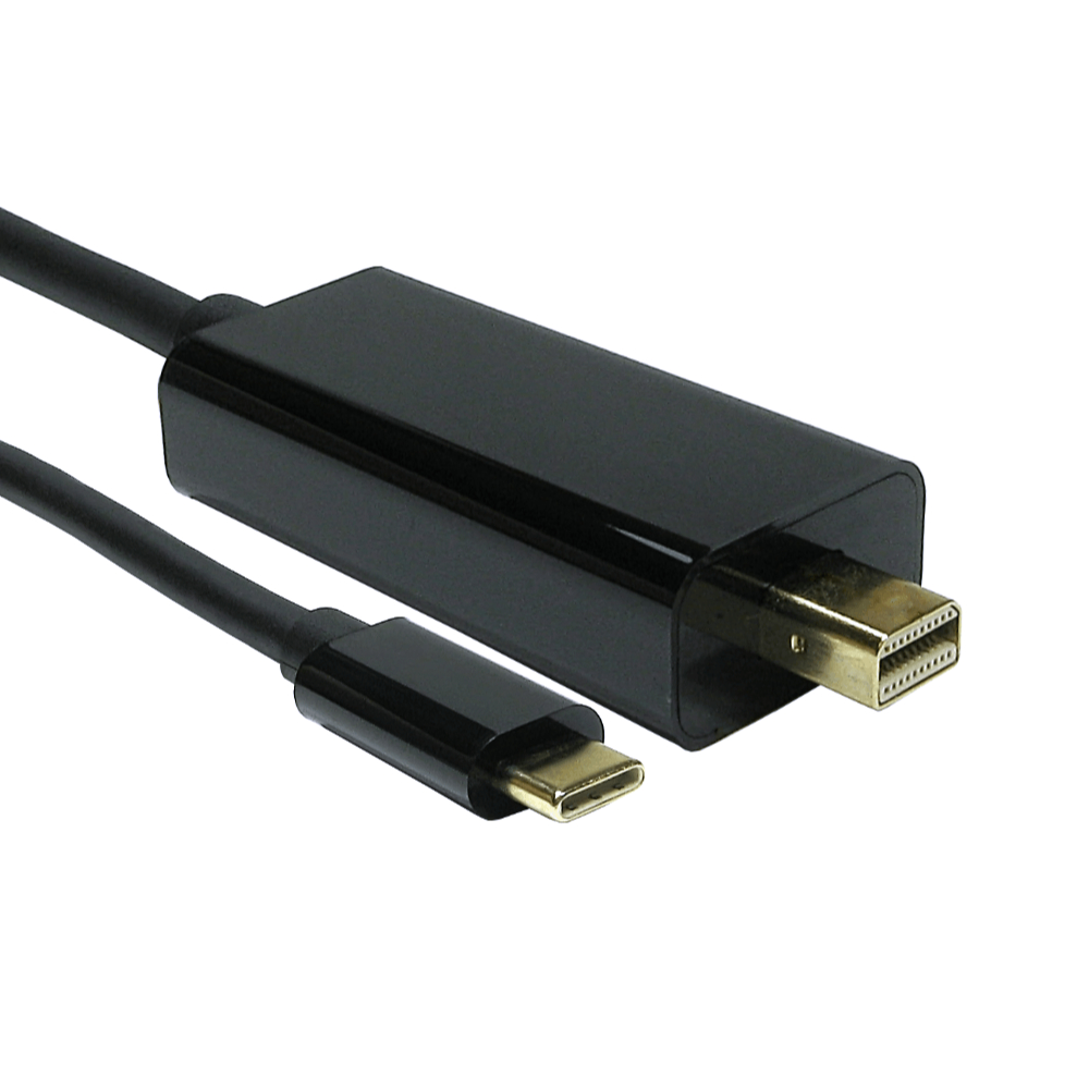 OcUK Value USB C to Mini Display Port 4K  60HZ 1m Cable - Black