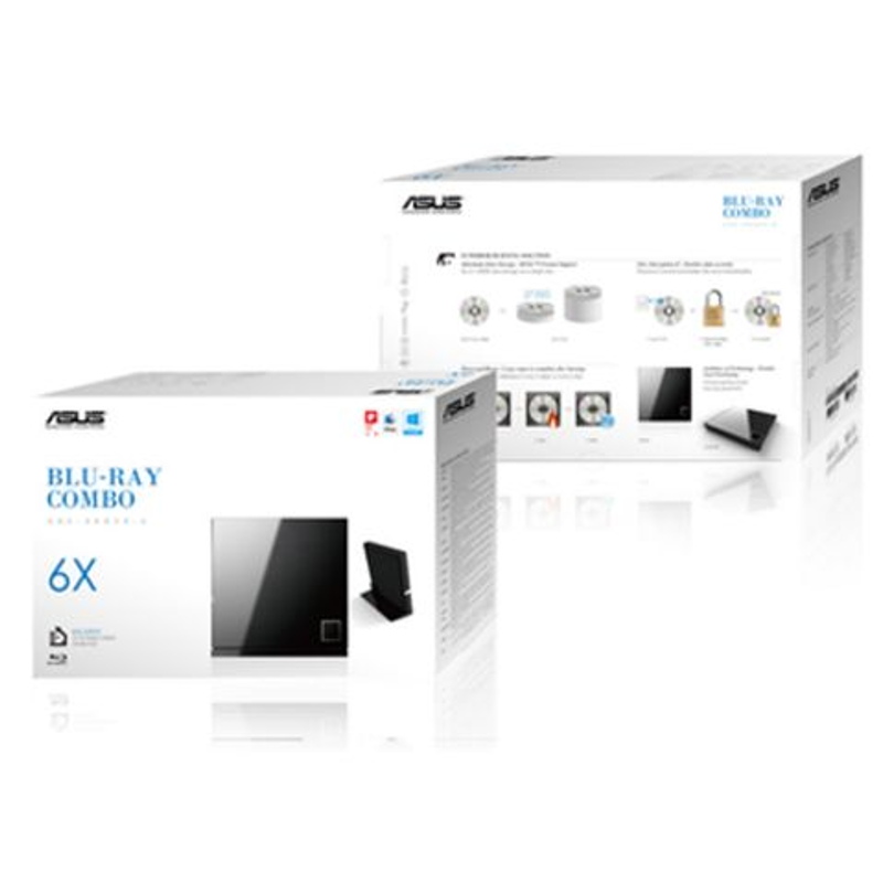 Asus - Asus External Slimline Blu-Ray Combo USB 2.0 6x BDXL Support Cyberlink Powe