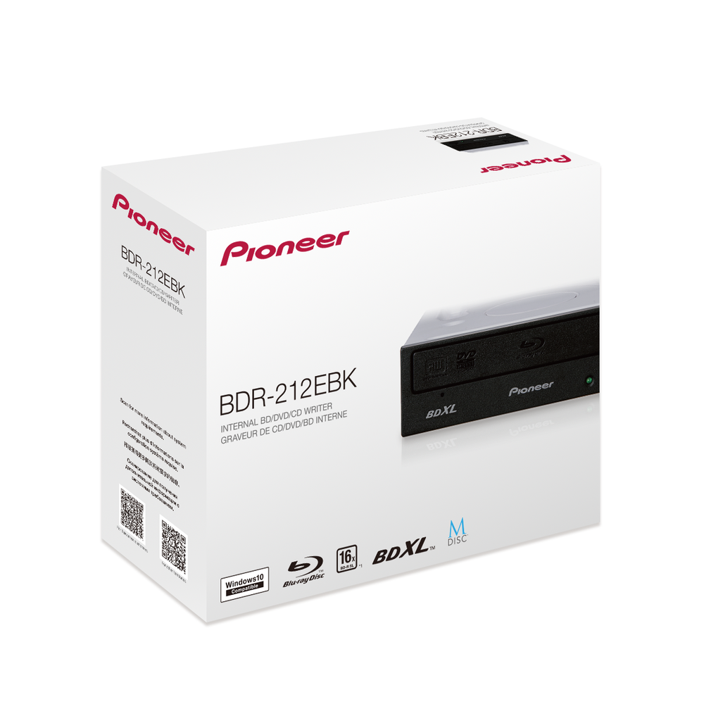 Pioneer - Pioneer BDR-212EBK 16x BDRW Multilayer 128GB Writer Optical Disk Drive - Re