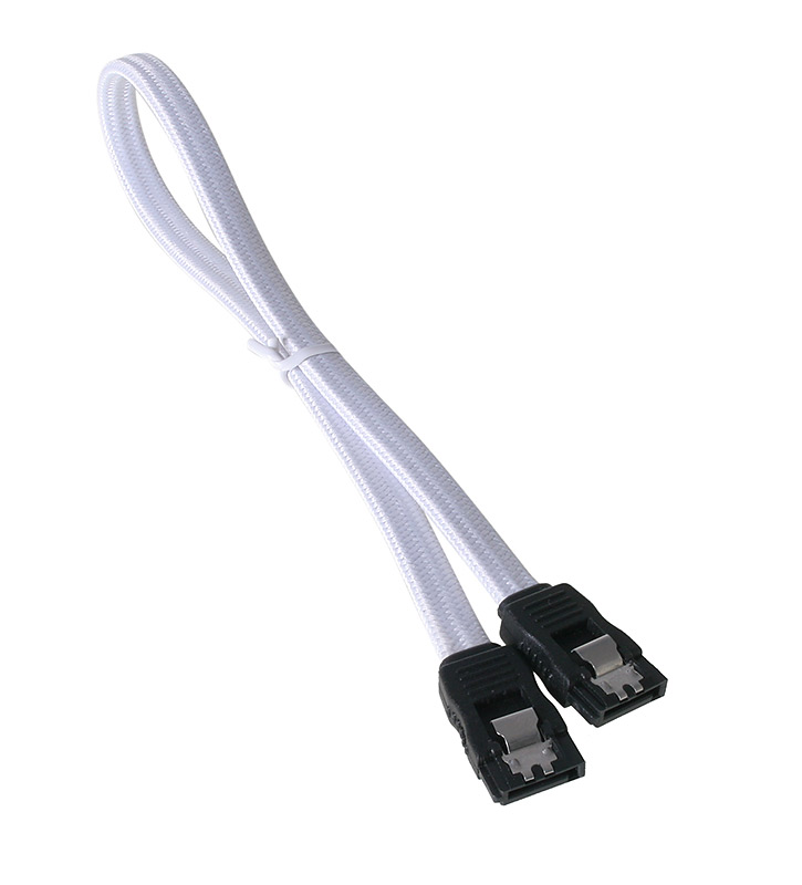 BitFenix - BitFenix Alchemy SATA 6GB/s braided cable 30cm - White