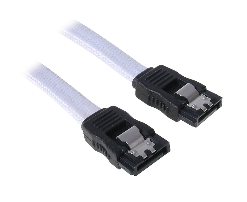 BitFenix - BitFenix Alchemy SATA 6GB/s braided cable 30cm - White
