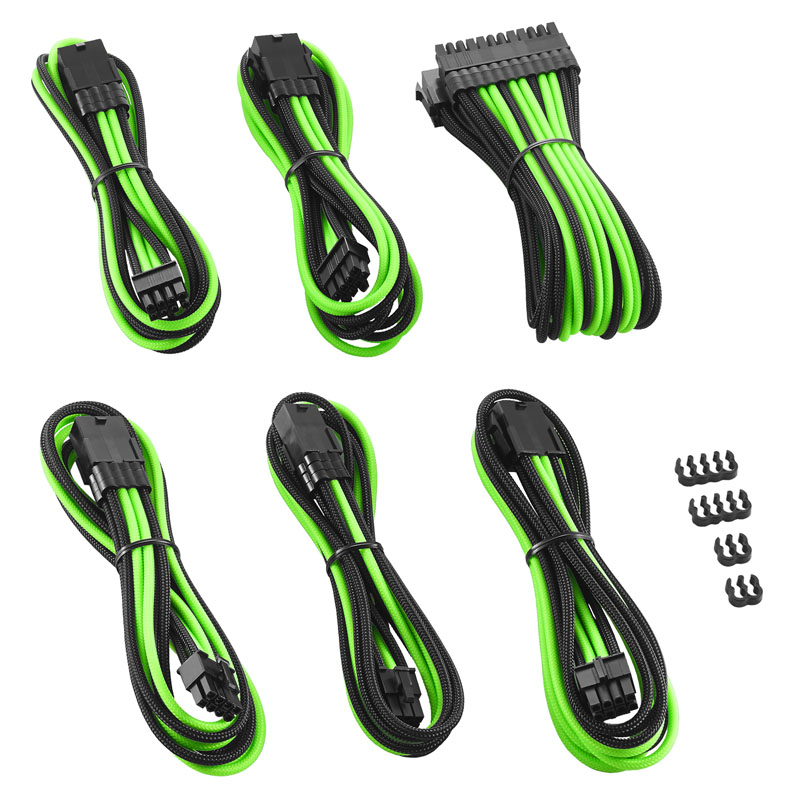 Cable Mod PRO ModMesh Cable Extension Kit – Black/Lime Green