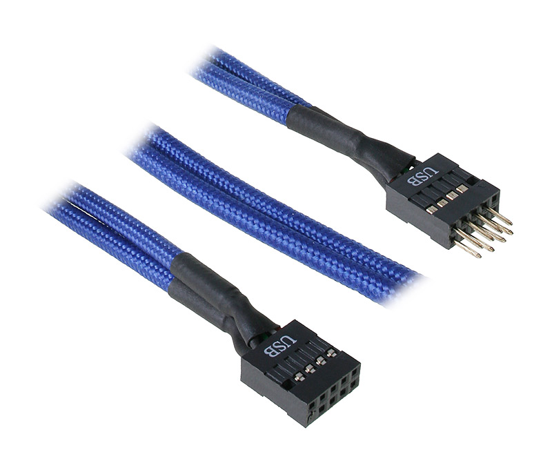 BitFenix - BitFenix Alchemy Internal USB Extension 30cm - sleeved blue/black