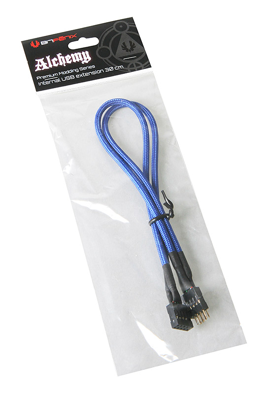 BitFenix - BitFenix Alchemy Internal USB Extension 30cm - sleeved blue/black