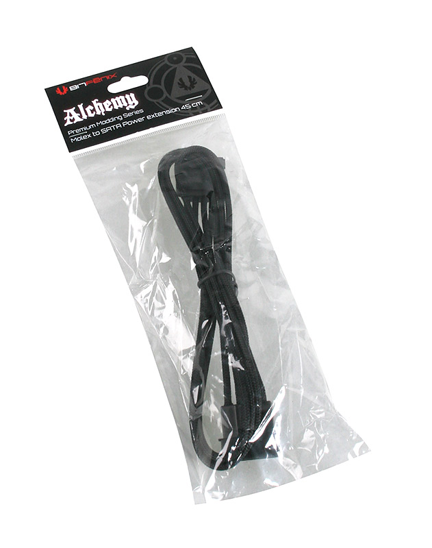 BitFenix - BitFenix Alchemy Molex to SATA Adapter 45 cm - sleeved black/black