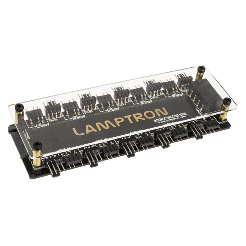 Lamptron SP901 ARGB PWM Fan and RGB Controller - Black