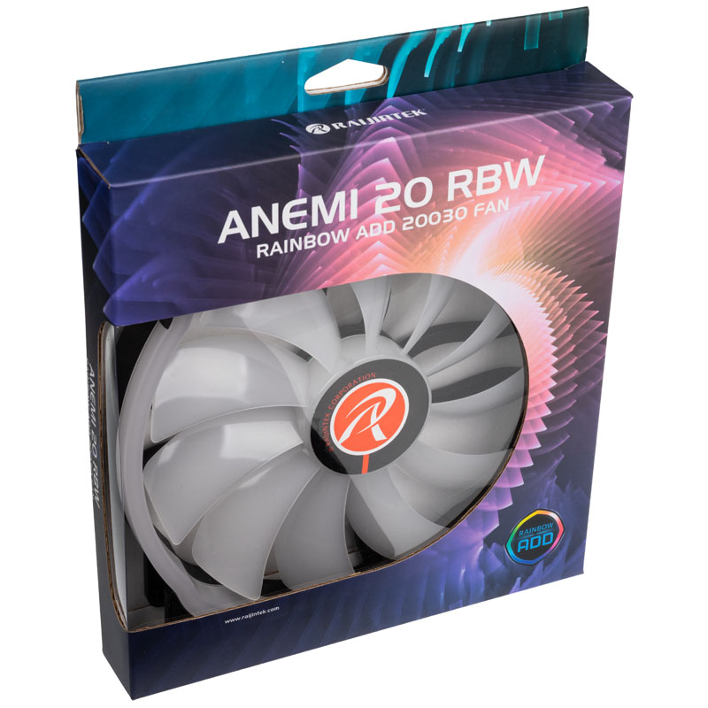 Raijintek - Raijintek Anemi 20 RGB RBW LED Fan - 200mm
