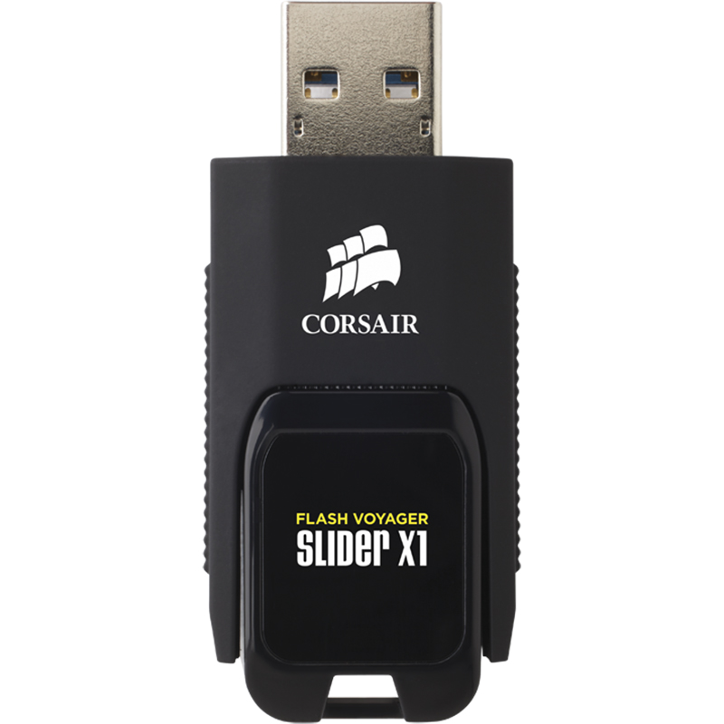 CORSAIR - Corsair 64GB Flash Voyager Slider X1 USB 3.0 Flash Drive (CMFSL3X1-64GB)