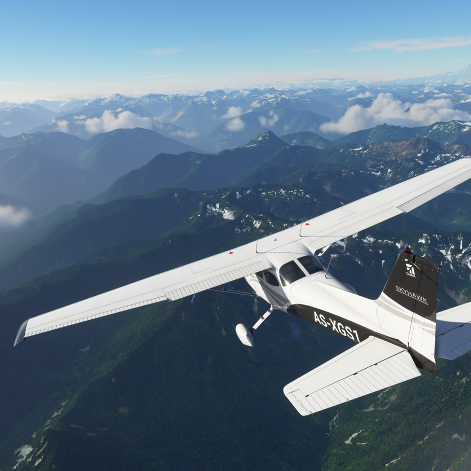Microsoft Flight Sim mountains