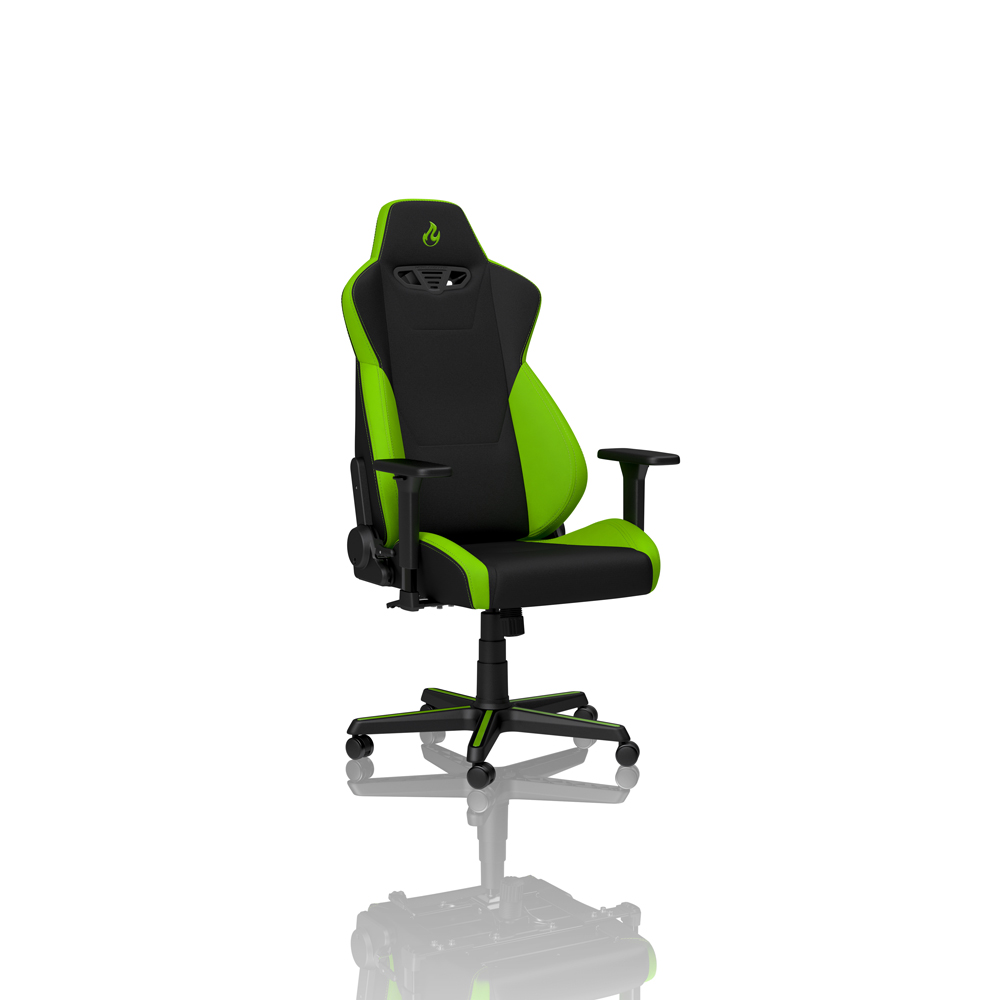 lime green and black gaming chair