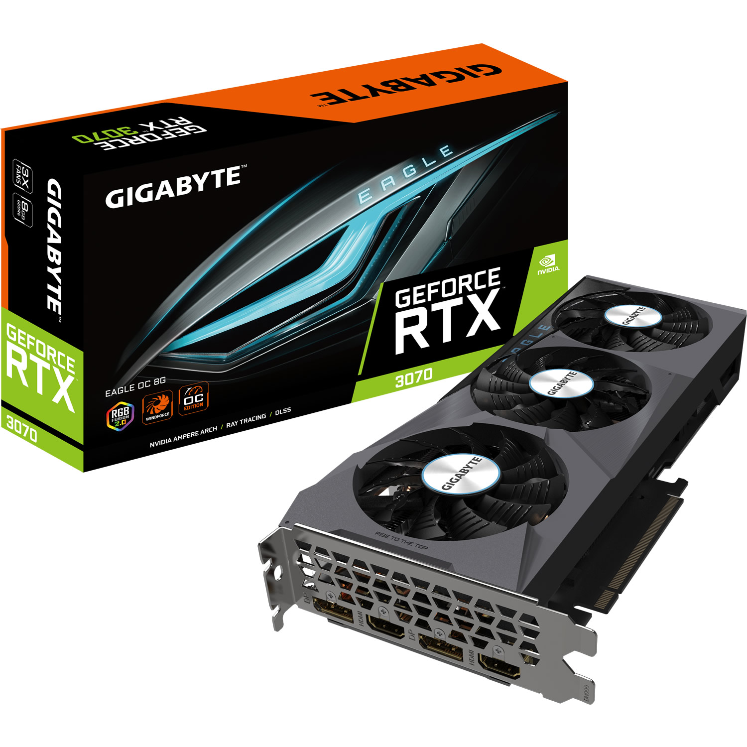Gigabyte - Gigabyte GeForce RTX 3070 Eagle V2 LHR 8GB GDDR6 PCI-Express Graphics Card